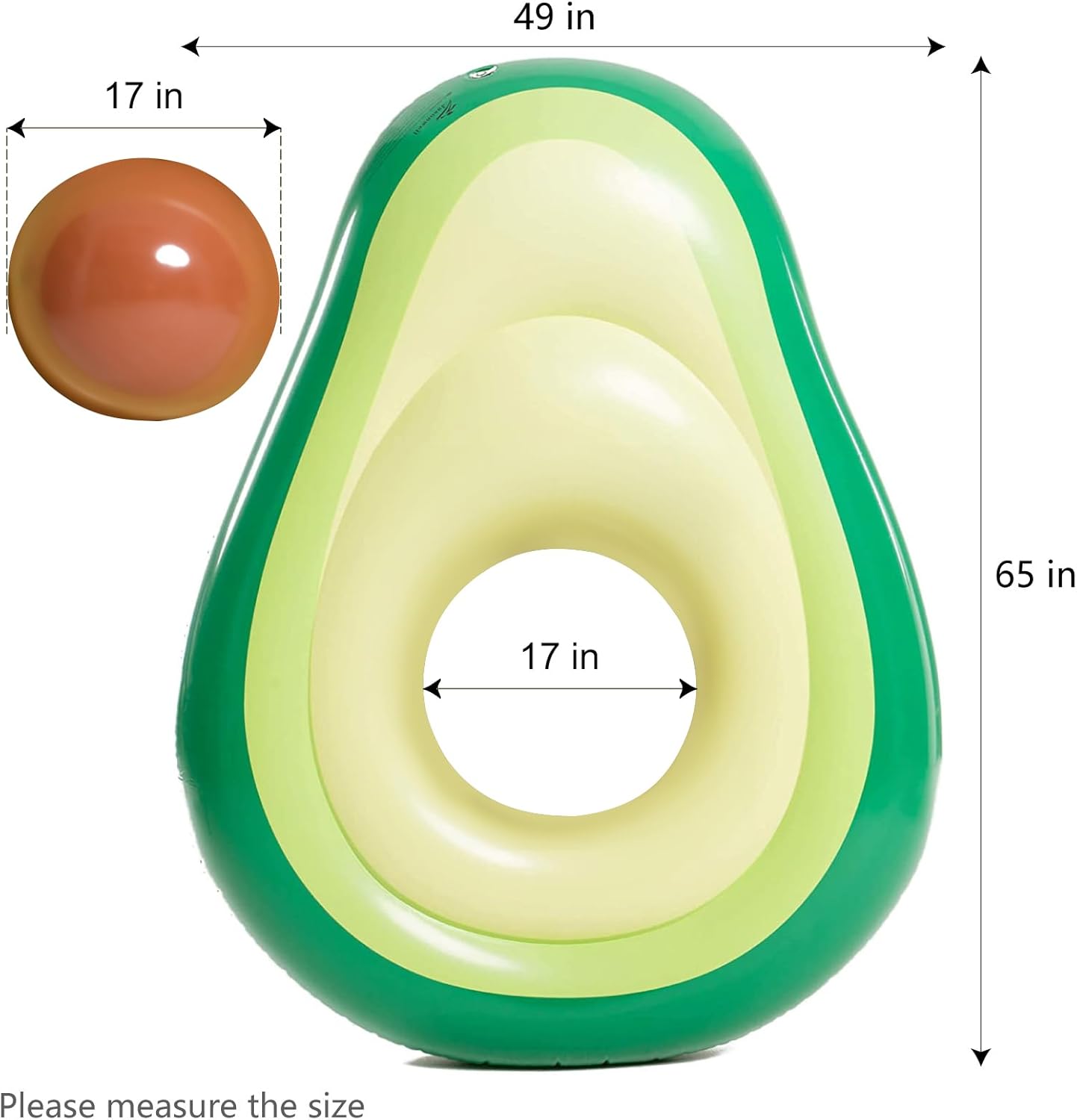 Inflatable Avocado Pool Float
